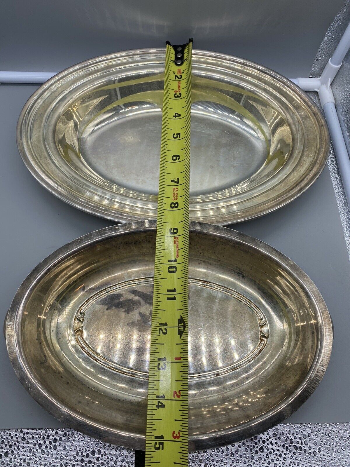 Oneida Silversmith Casserole Dish Lid Oval Ornate Silverplate Kitchen Serving
