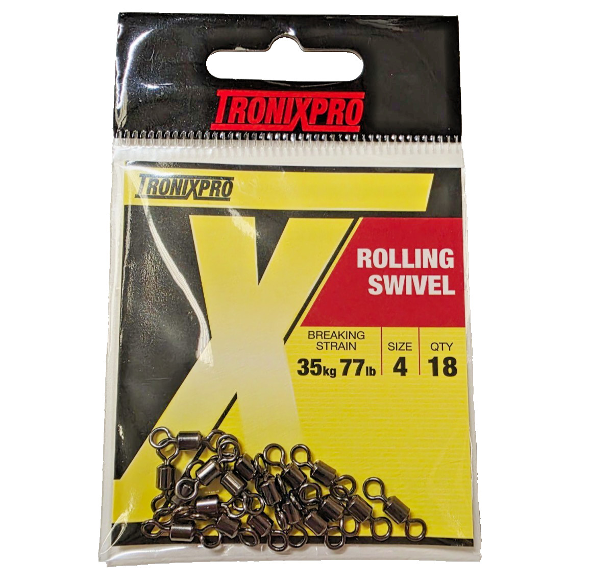 Tronix Pro Rolling Swivel | Size 4 | 35kg / 77lb - 18 Per Pack - T0134