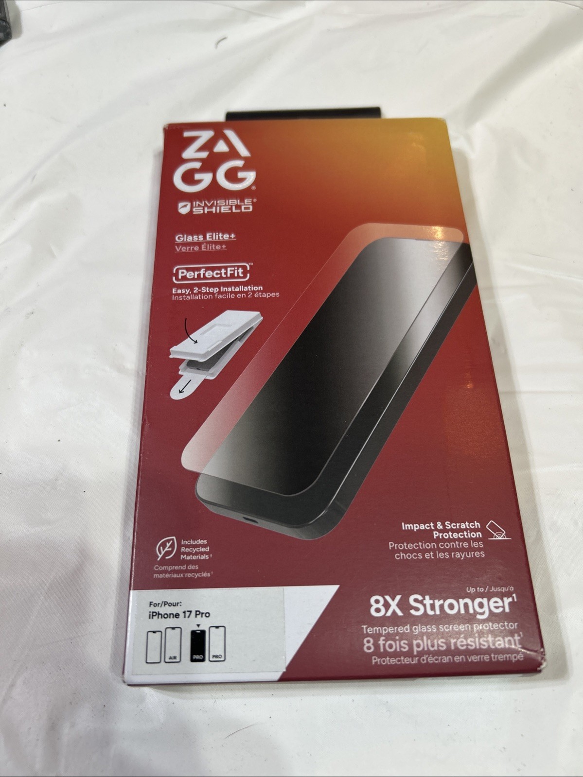 ZAGG - Glass Elite Screen Protector for Apple iPhone 17 Pro - Clear