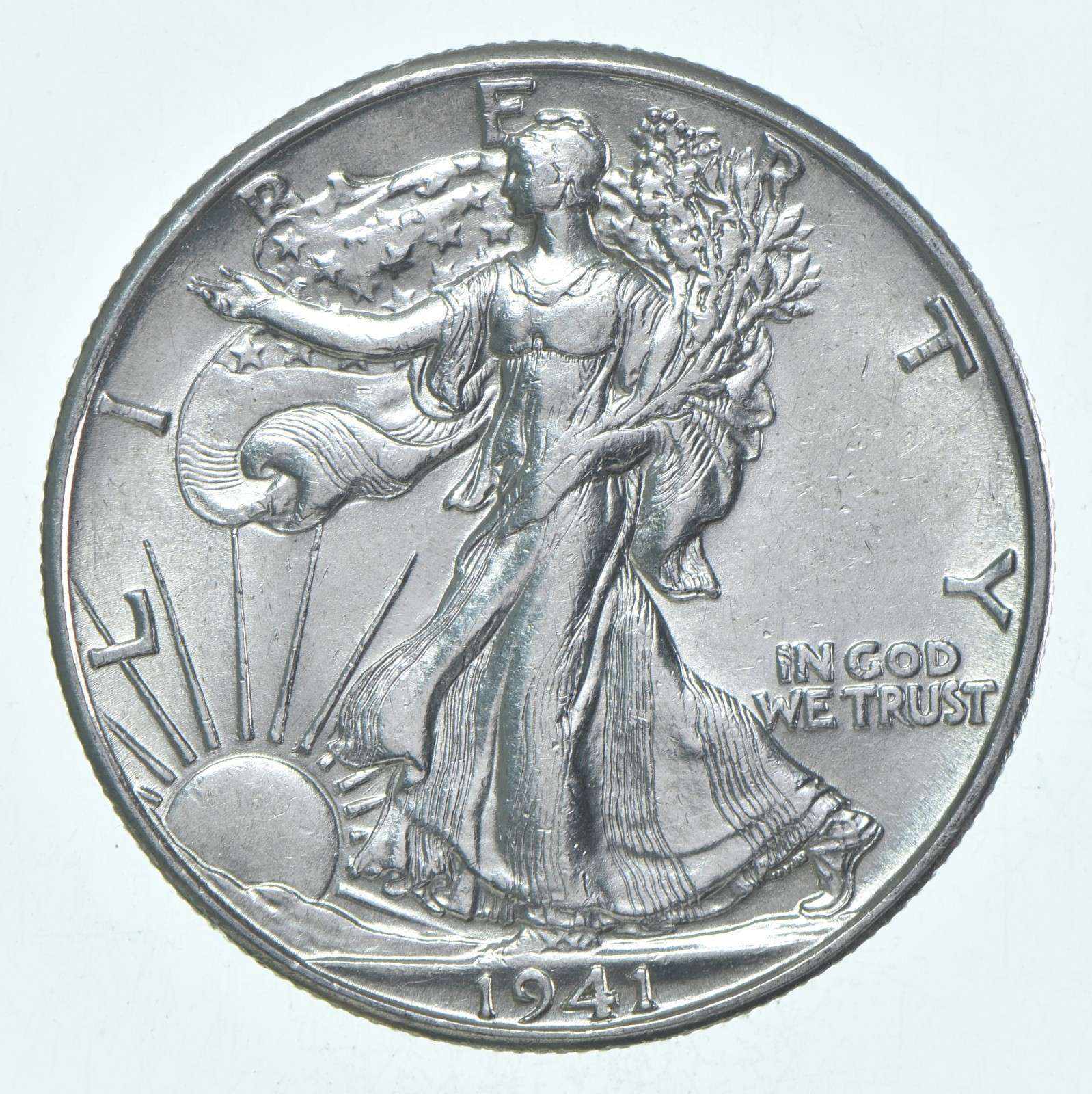 BU 1941-D Walking Liberty Half Dollar Uncirculated 90% Silver