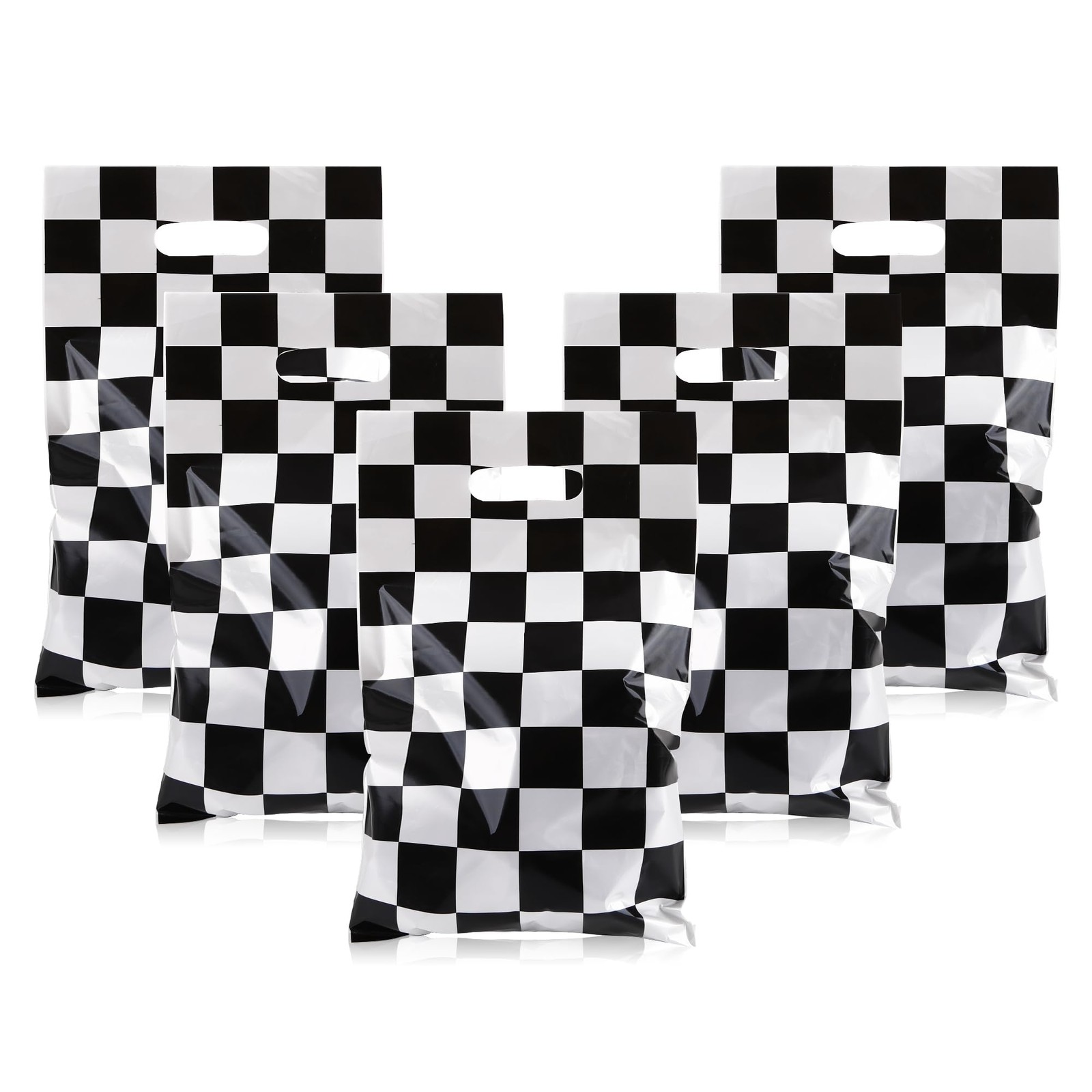 Mikzhskr 30Pcs Race Car Party Favors 1 count (Pack of 30), Black and White