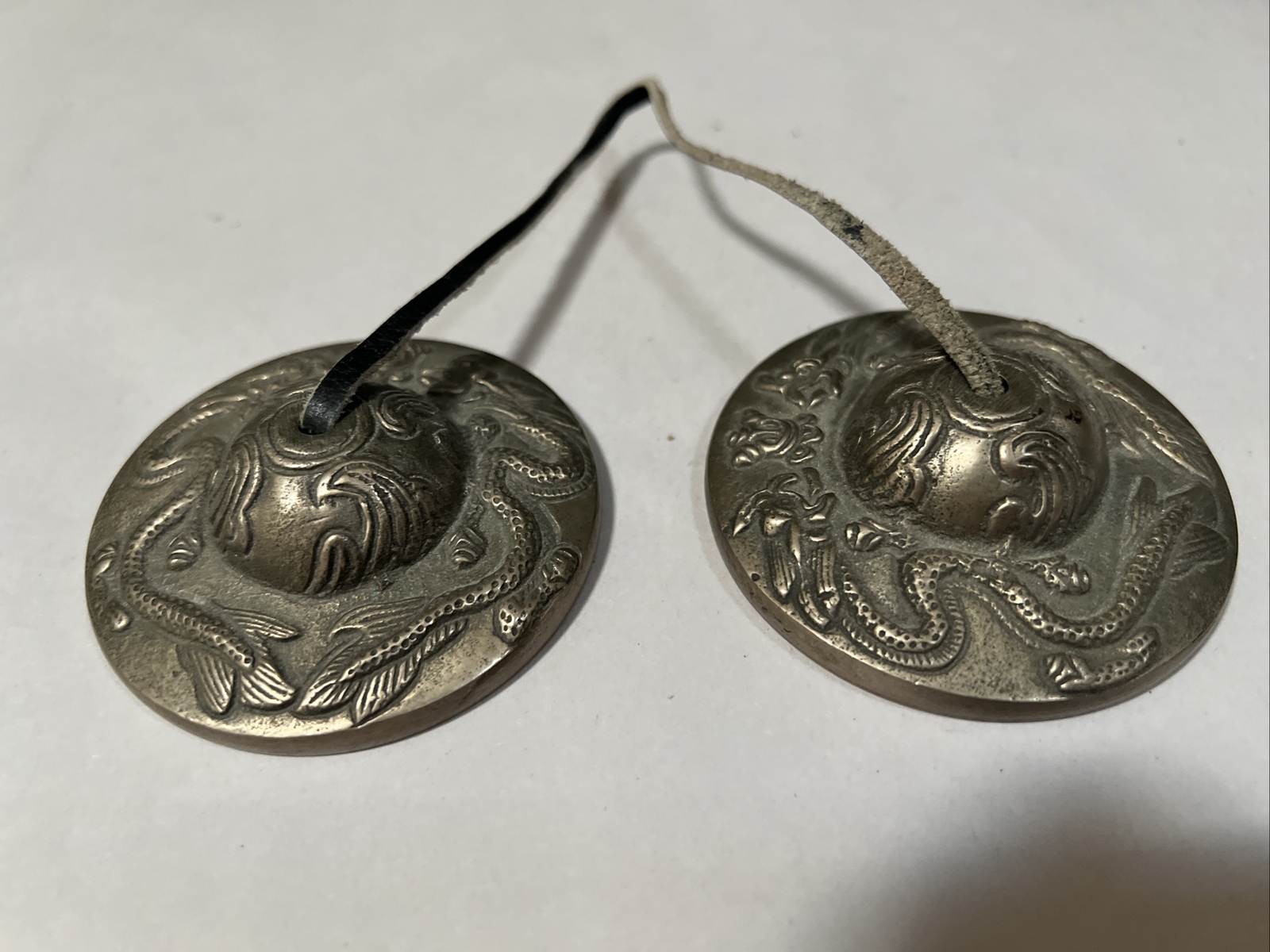 TIMSHA BELLS FINGER CYMBALS BRONZE SYMBOLS ENERGY YOGA CHIMES 2.75”