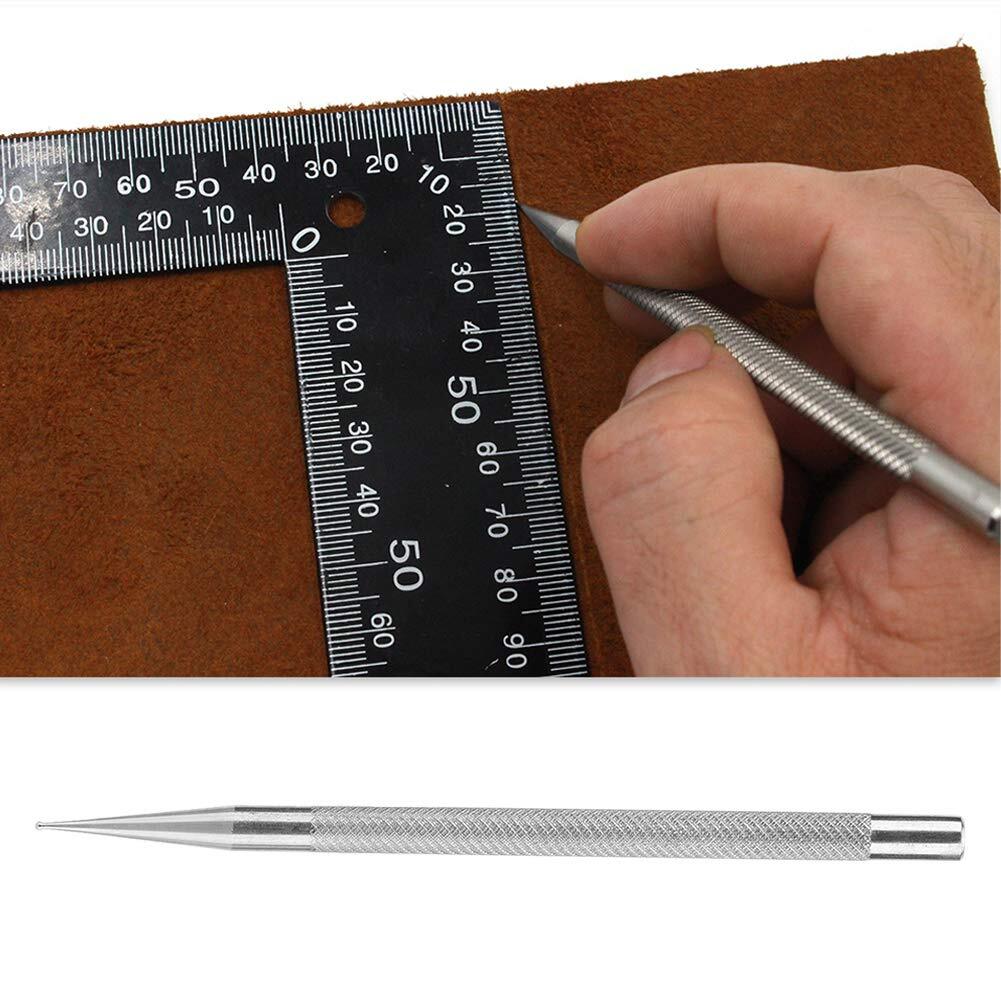Leather Scriber Pen DIY Stainless Steel Leather Scriber Positioning Pen Marki...