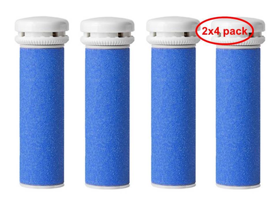4 Extra Coarse Pedicure Refill Rollers Comp/w Emjoi Micro-Pedi Callus Remover