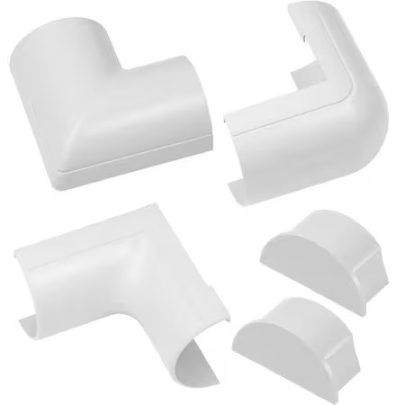 D-Line Us/Cloap5025w Accessory Multipack, 3 1/4 In L, 2 In W, 1 Channel, Pvc,