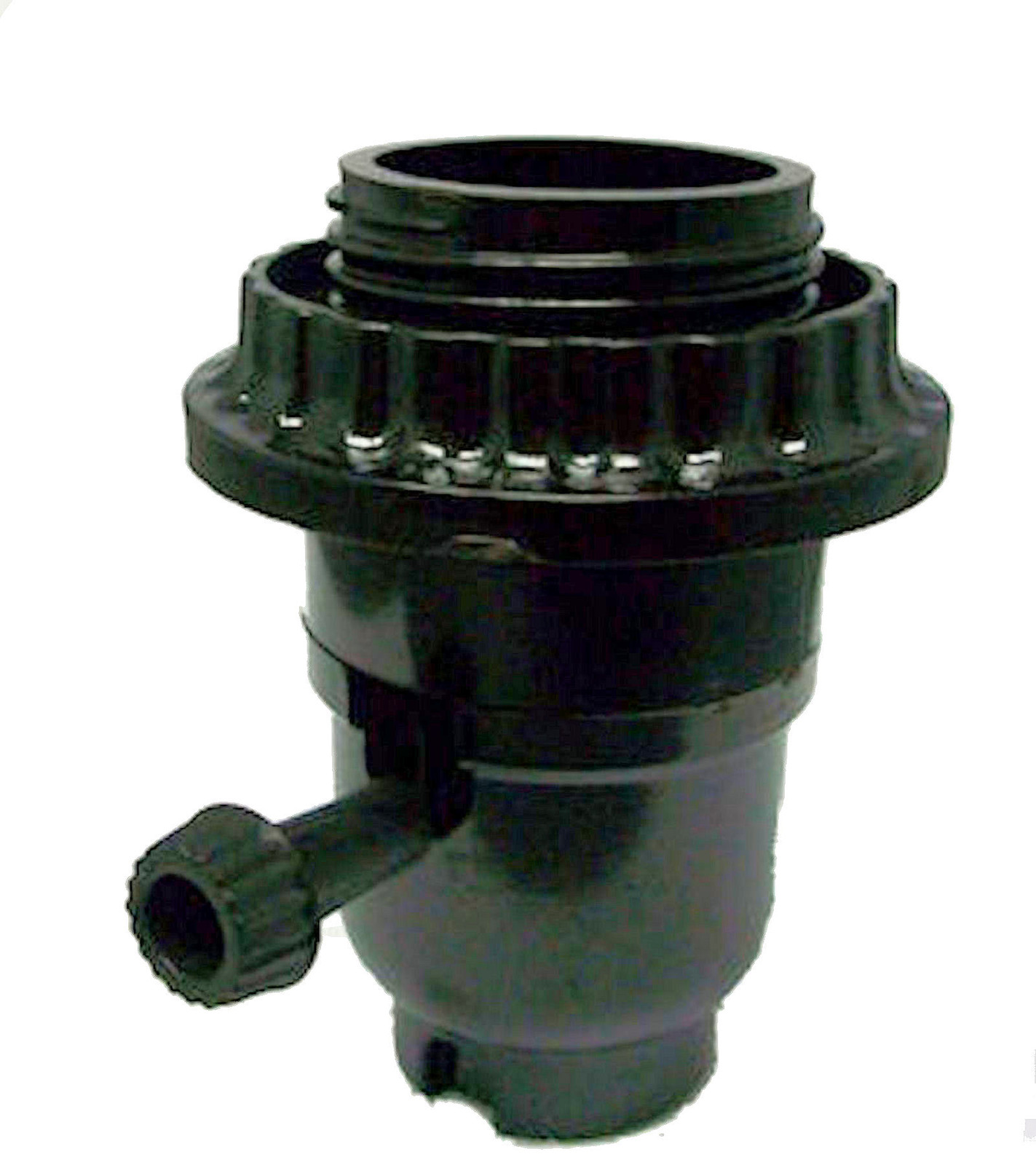 Phenolic 3-way 1/4 ips lamp socket w/ screw cap *large hole*   TR-31LH