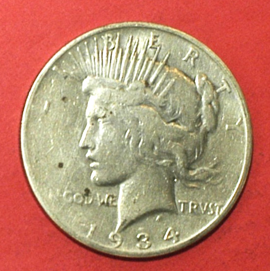 1934-S Peace Silver Dollar Inv#471-3423