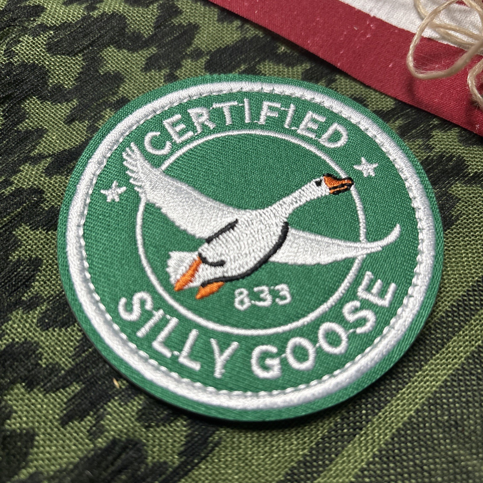 Silly Goose… Morale Patch ~3” Round Hook & loop Tactical Gear Patch