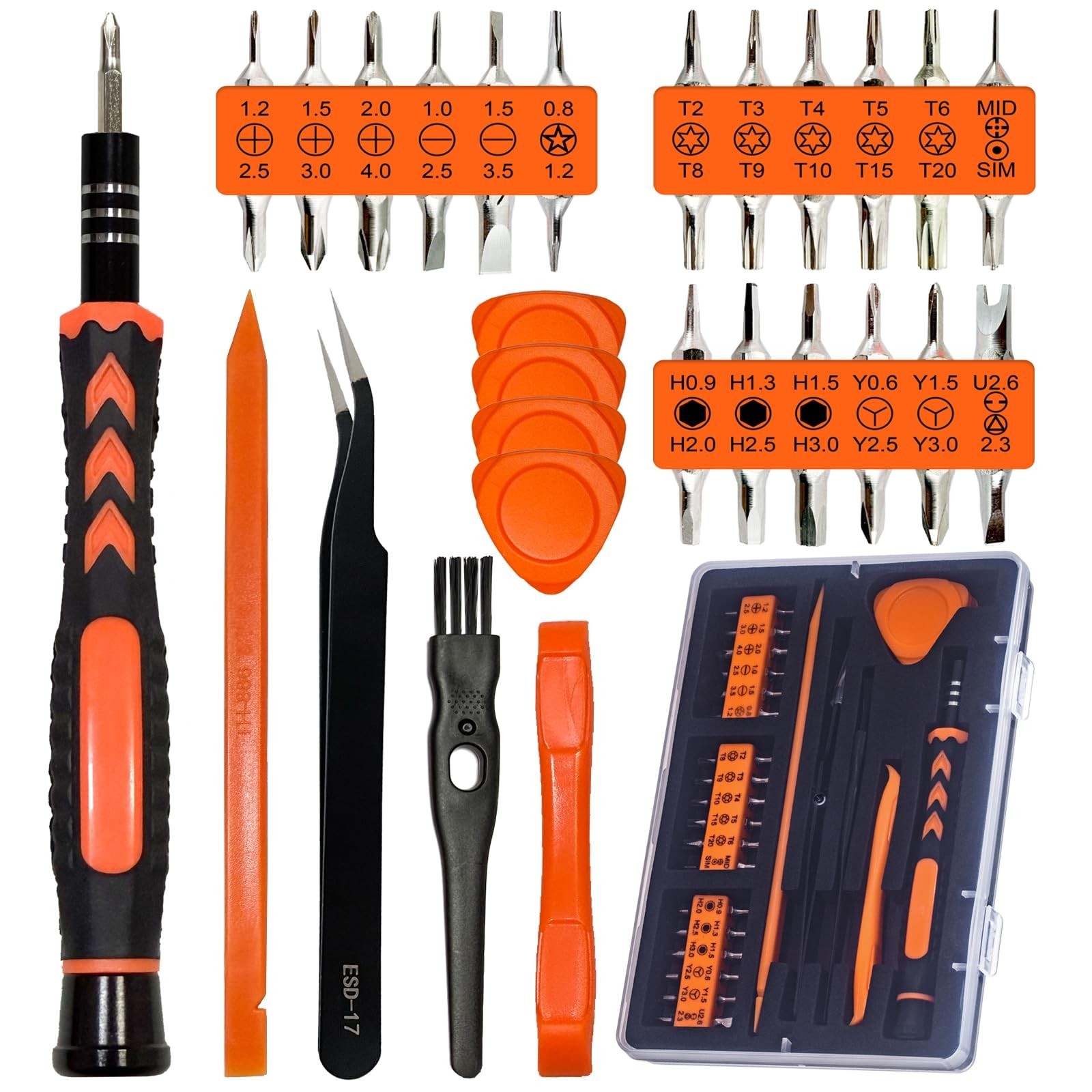 Screwdriver Set With Case 45PCS  Small Repair Tool Kit PC Phone Laptop