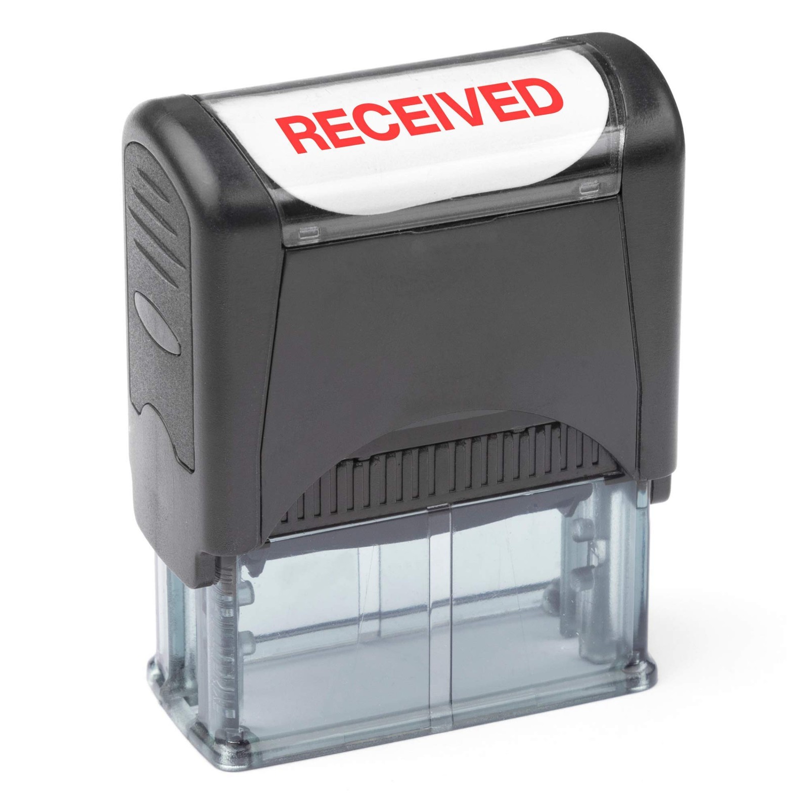 Self Inking Rubber Stamp Refillable Red Ink 9/16"x11/2" Received Office