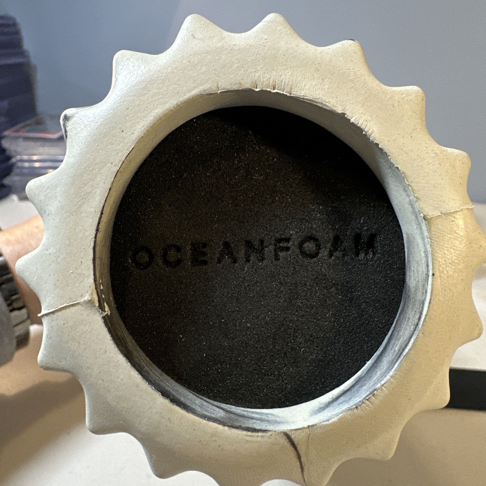 Oceanfoam Ripple Foam Roller 15% Bloom Foam Algae 11”x 3.35” Ergonomic Yoga