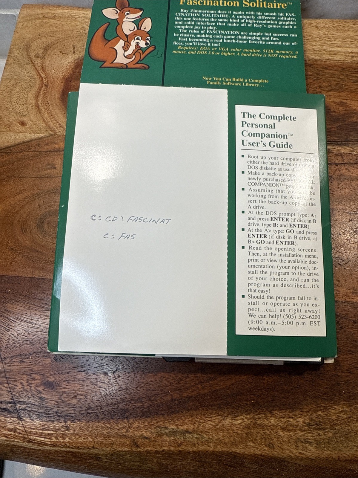 Vintage 1994 Personal Companion 3.5” Floppy Disk Programs Blackjack & Solitaire