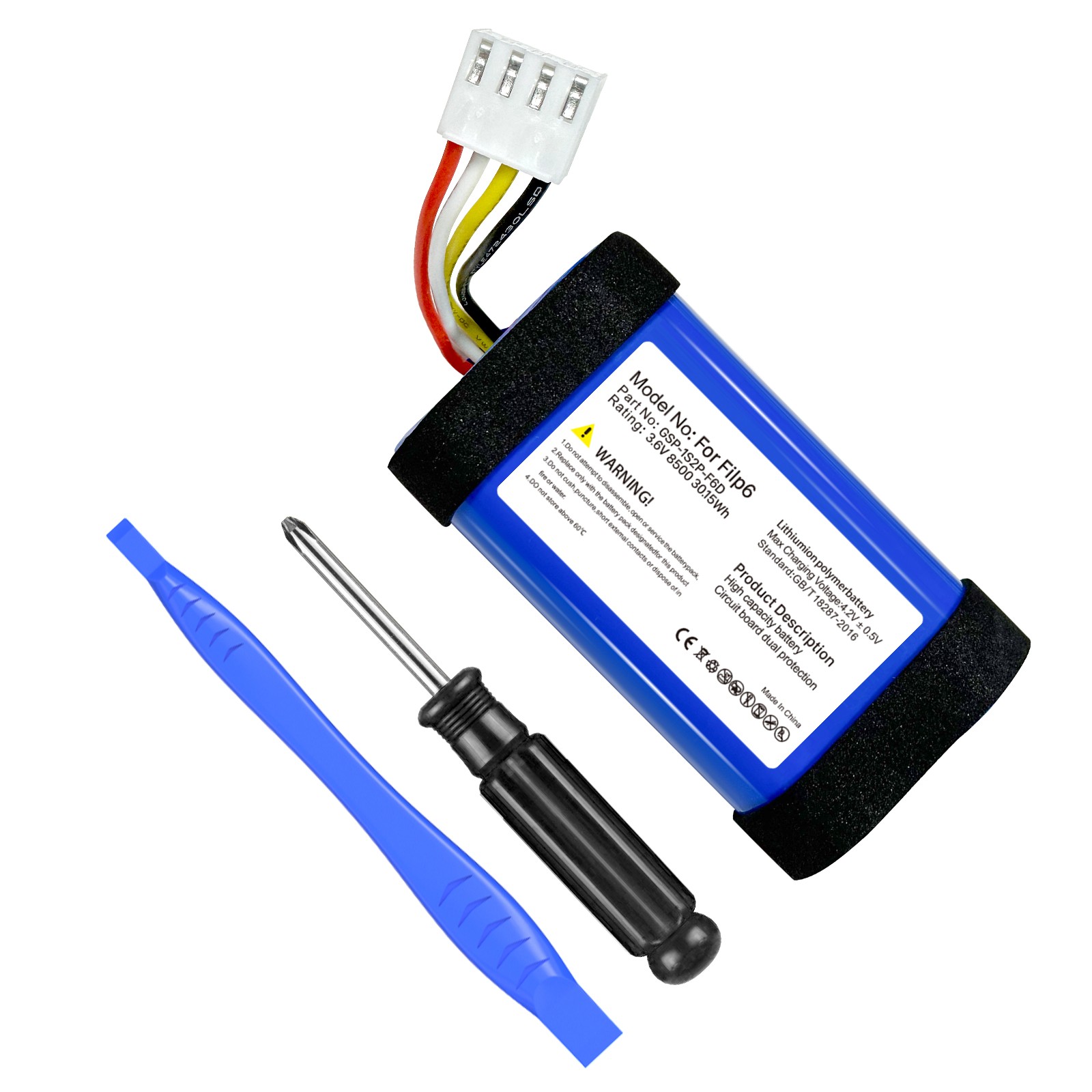 GSP-1S2P-F6D Battery Replacement for JBL Flip 6 Bluetooth Speaker JBLFLIP5BLK