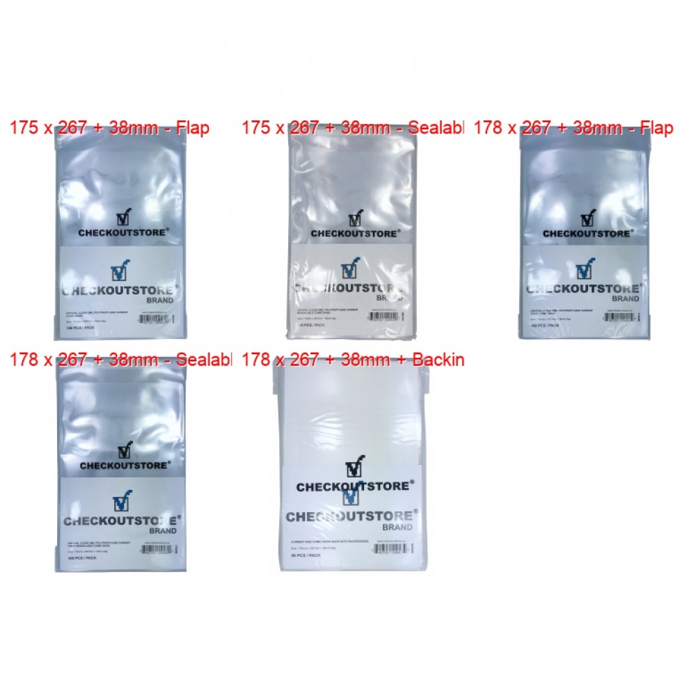 CheckOutStore Crystal Clear Current Age Comic Book Bags