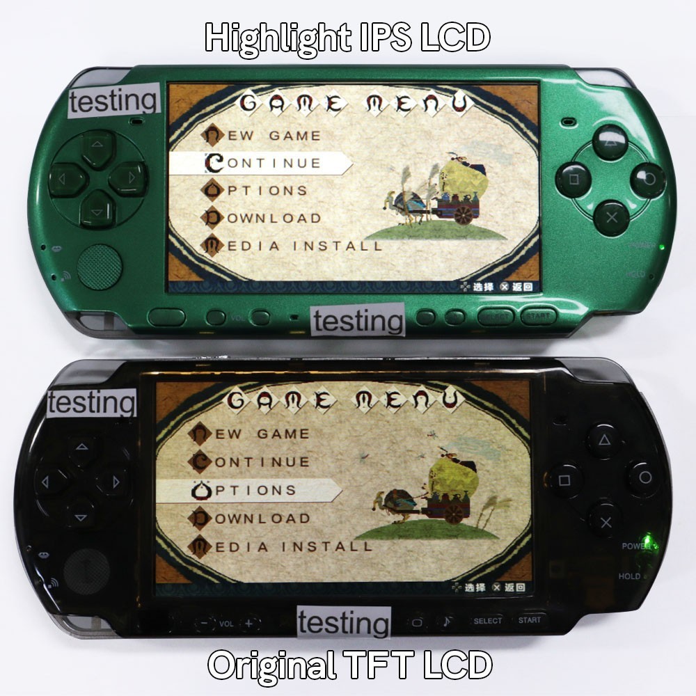 Highlight High Brightness IPS LCD Screen For PSP 3000 No soldering required
