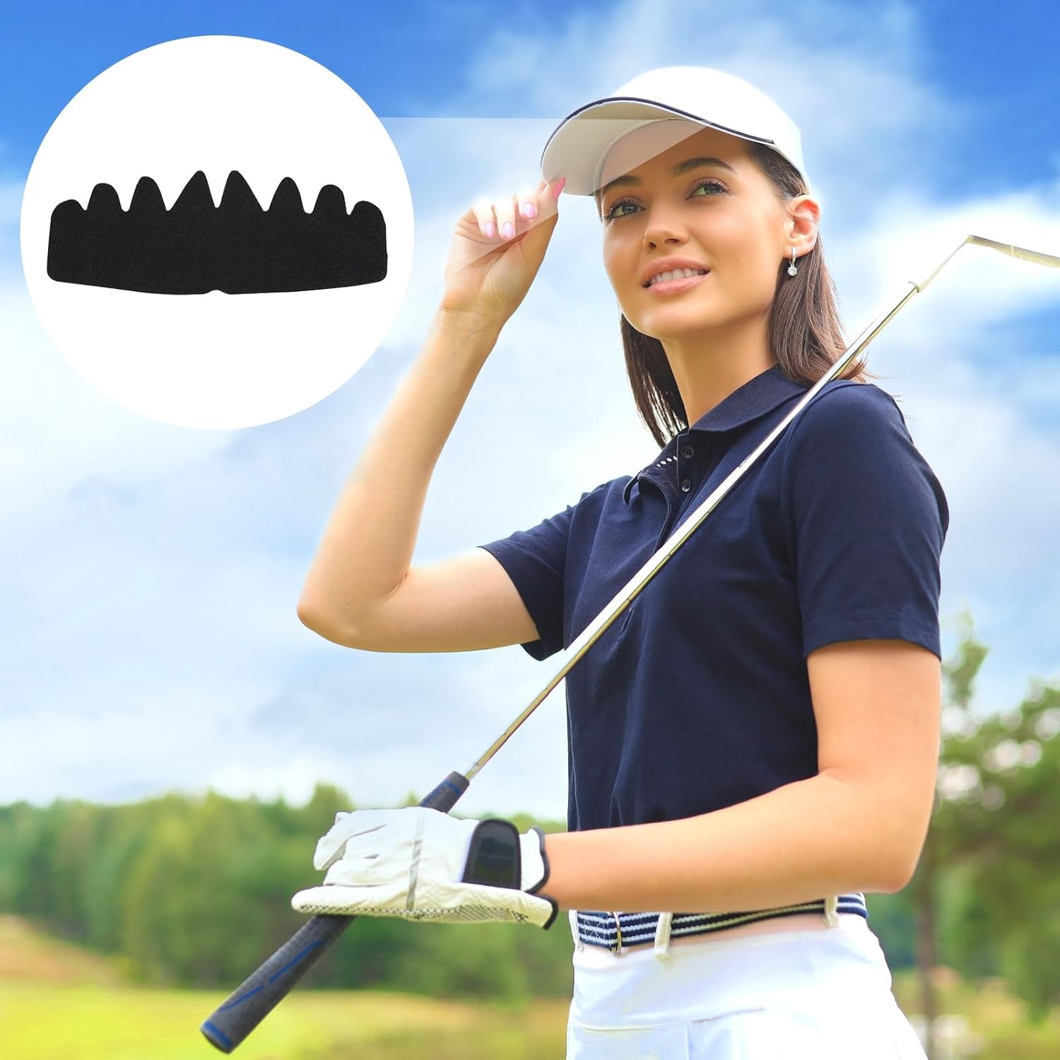 6PCS Hat Sweat Liners for Caps Washable Reusable Inserts for Sweat Protection
