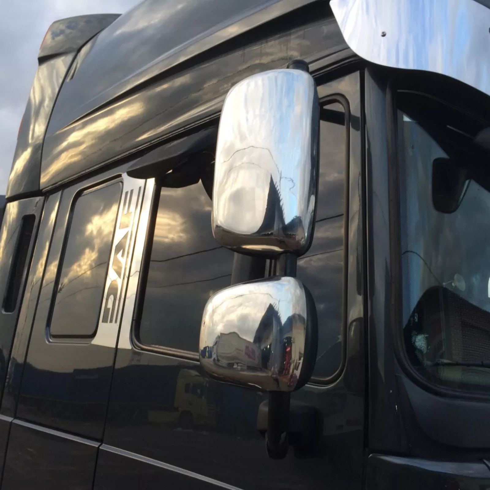 To Fit DAF XF 95, Chrome Stainless Mirror Cover 4Pcs