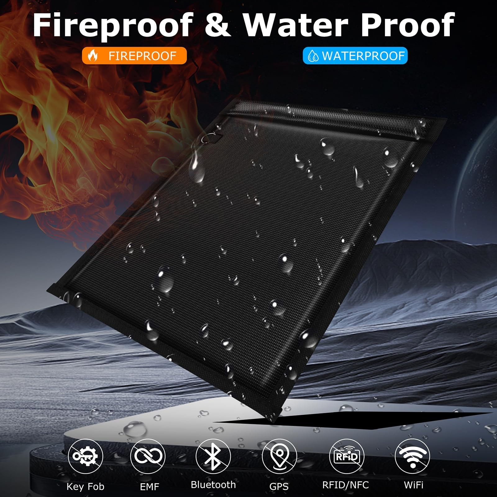 5 Pack Fireproof Waterproof Faraday Bags RFID Signal Blocking Pouches for Ph...