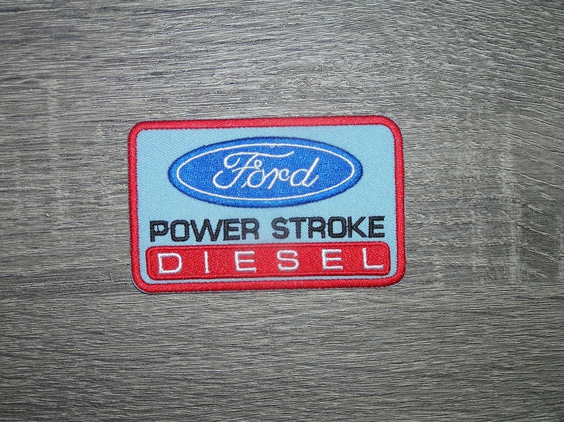 Ford Power Stroke Diesel Vintage Style Embroidered Iron On Patch 3.25" x 2.25"
