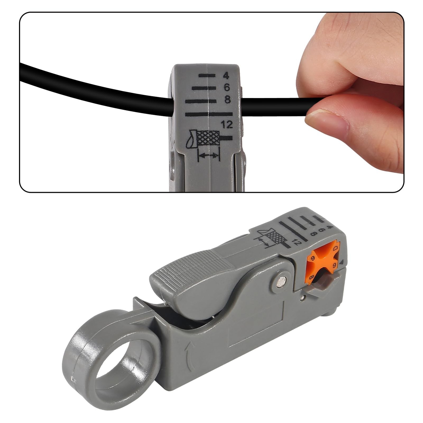 Coax Cable Crimper Tool Kit Coaxial Compression Tool Fitting Wire Stripper wi...
