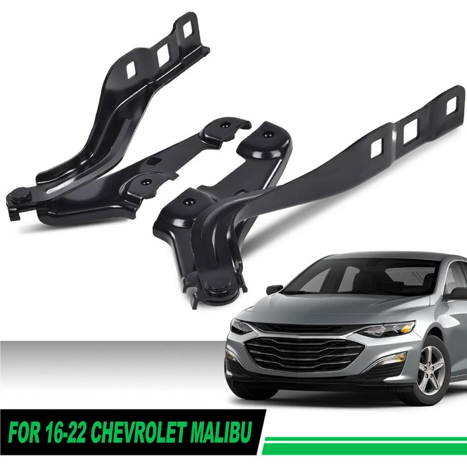 New Driver & Passenger Side Hood Hinge Set For 2016-2022 Chevrolet Malibu