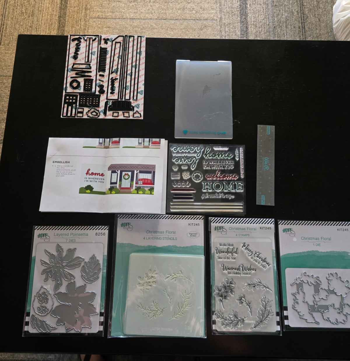 paper craft stamp and die sets. christmas