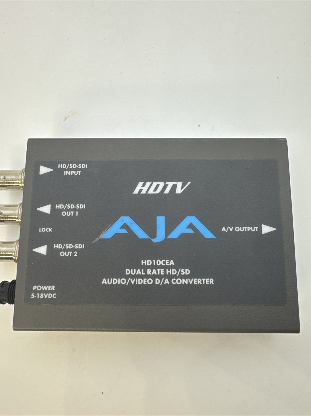 AJA HD10CEA Dual Rate HD/SD Audio/Video D/A Converter No Power Video Cords Used
