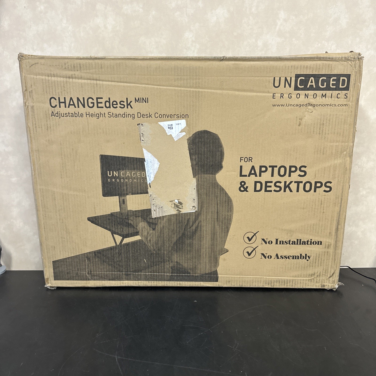 CHANGEdesk MINI Standing Desk Converter for Laptops Single Monitors