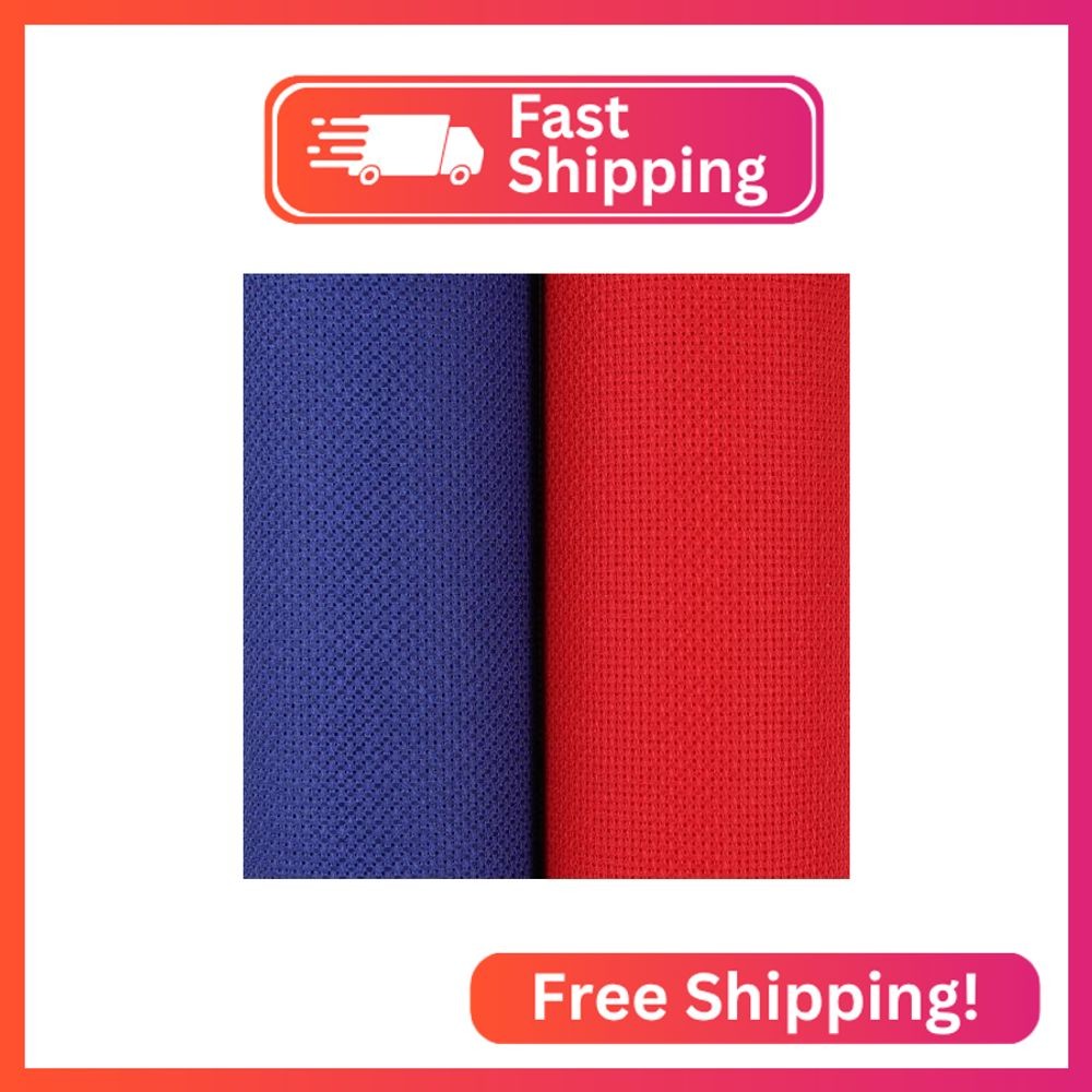 KCS 2 pc of 15" x 18" Counted Cross Stitch Cotton Aida Cloth Needlework Fabric (