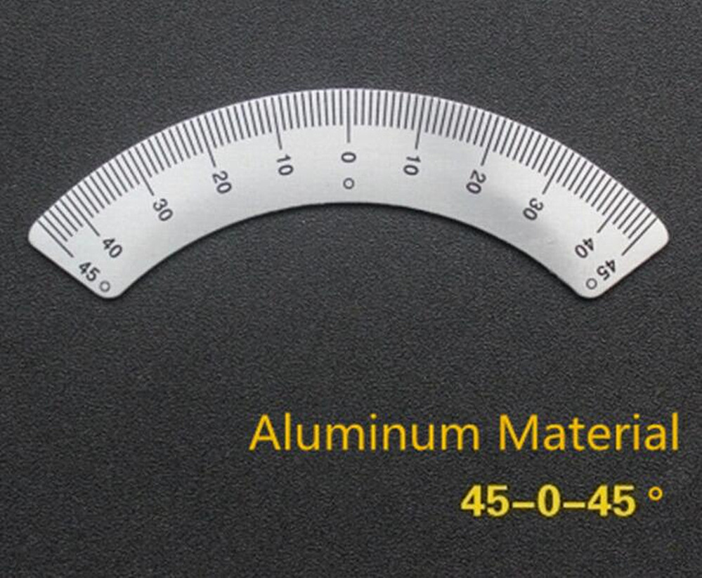 Milling Machine 45-0-45 Scale Ruler Sticking Aluminum Arc Scale Angle Ruler Part