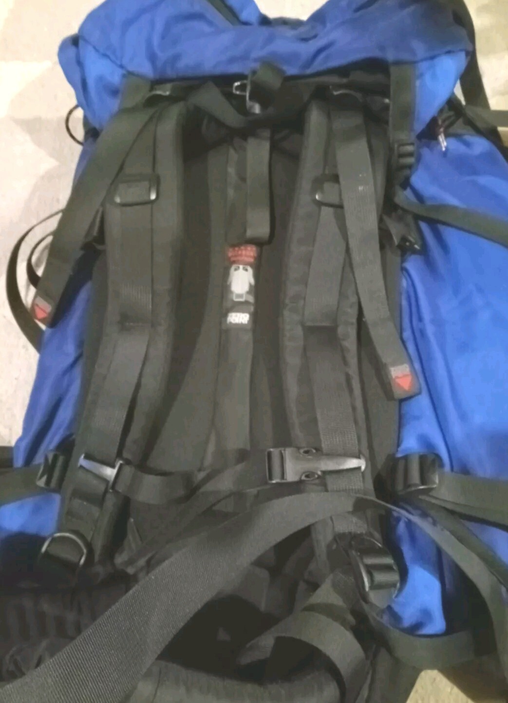 Zero Point Nylon Climbing Backpack Blue And Black