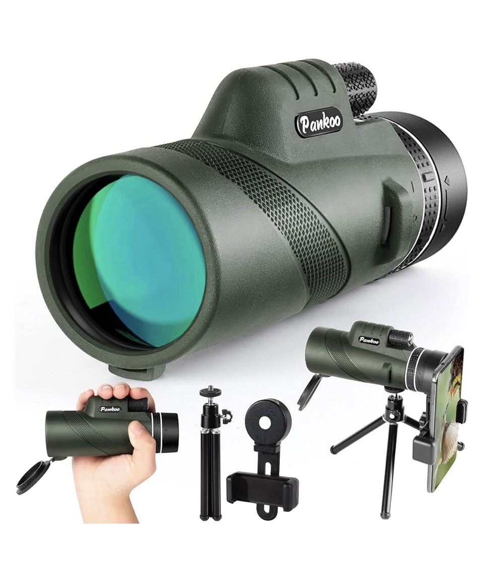 Pankoo 40X60 Monocular Telescope with Smartphone Holder & Tripod