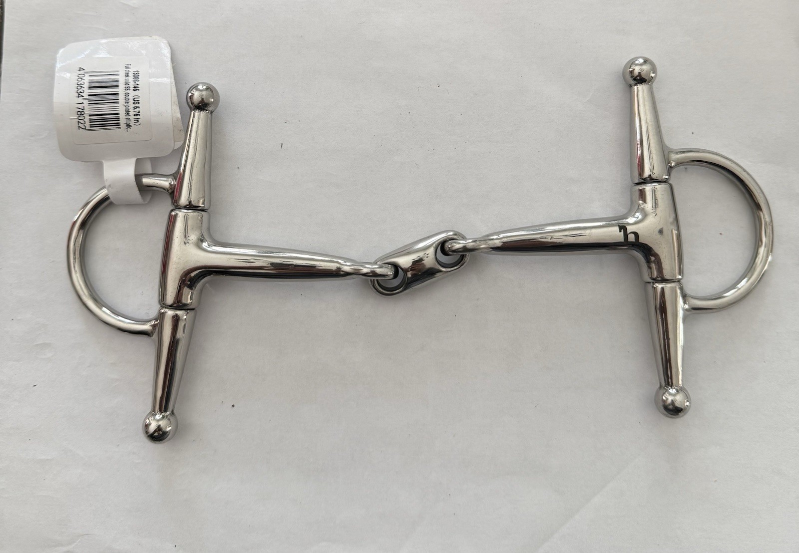Horze Full-Cheek Snaffle Bit with 145 mm OvalLink Mouthpiece