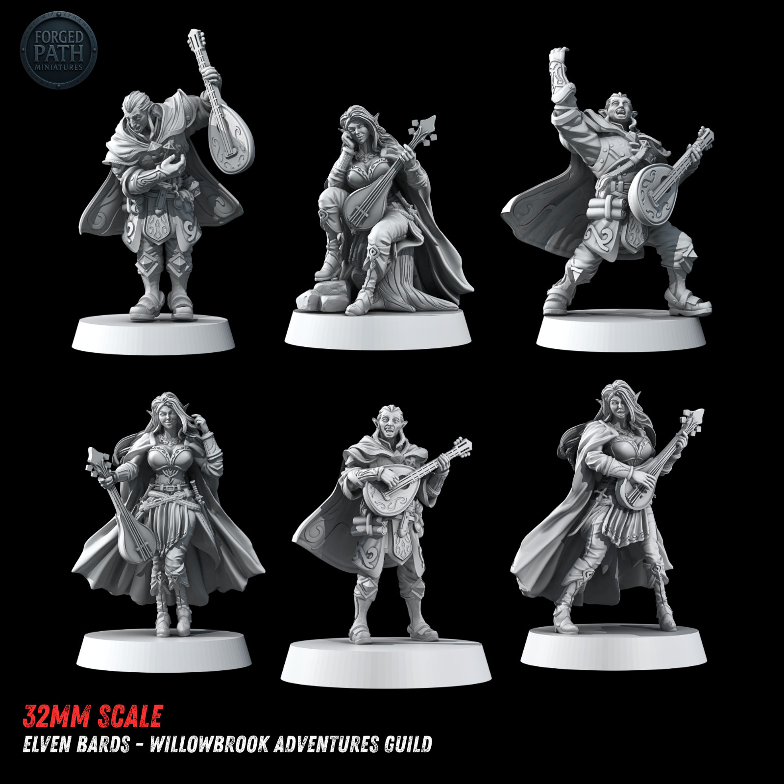 Dungeons & Dragons Playable Character - Female Male Elf - Bard