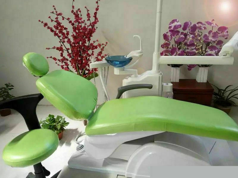 1 Pc New Dental Waterproof PU Headrest Unit Chair Cover Sleeves Protector Green
