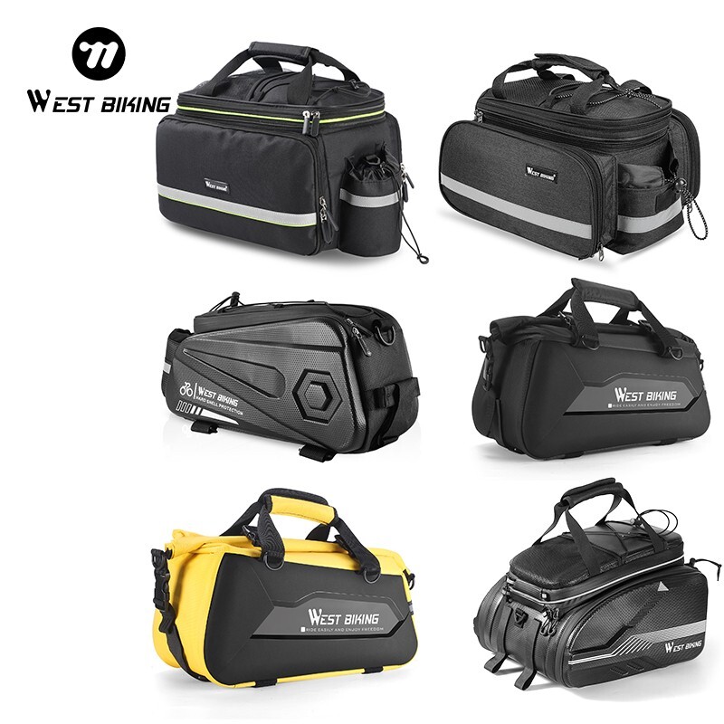 WEST BIKING Waterproof MTB Bike Pannier Bag Bicycle Rear Rack Pack Carrier Bag