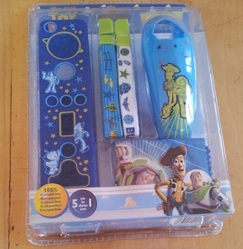 Disney Toy Story Buzz And Woody Wii Kit 5 In 1 Accessories Case Cover Cloth