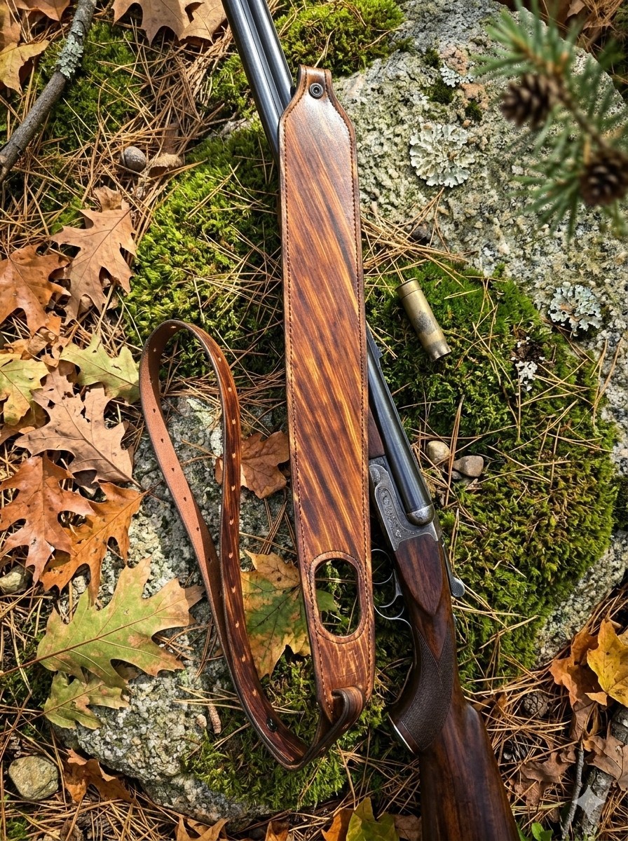 Outdoorsman Hunting Rifle Sling With Thumb Hole-Adjustable-Padded-USA Leather