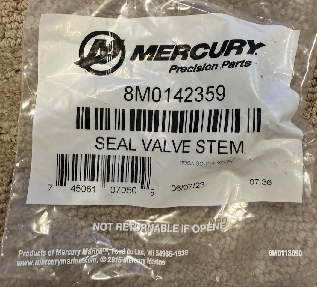 (Lot of 4 Pieces) Authentic MERCURY MARINE ~ 8M0142359 ~ SEAL VALVE STEM ~ NEW