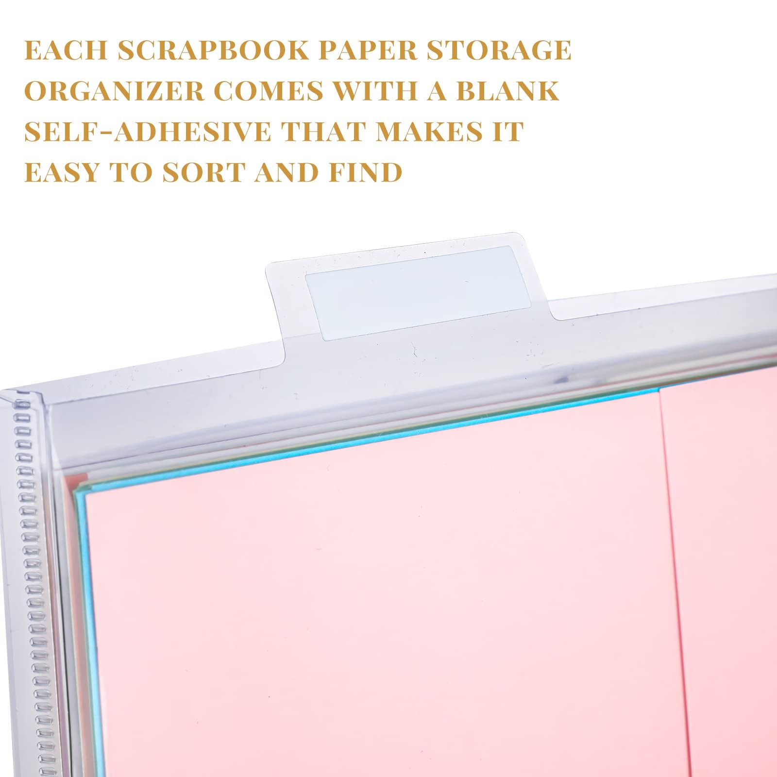 20 Set 12 x 12 Scrapbook Paper Storage Organizer Clear Top Loading Files