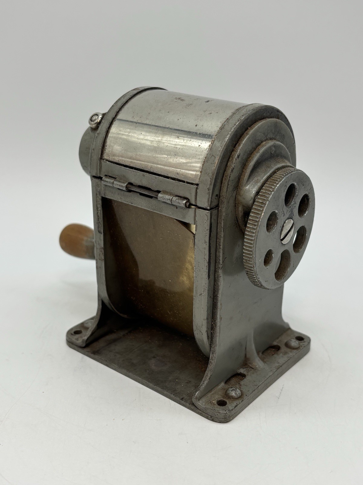 Vintage Dexter Model 3 Automatic Pencil Sharpener. APSCO Celluloid Shavings Box