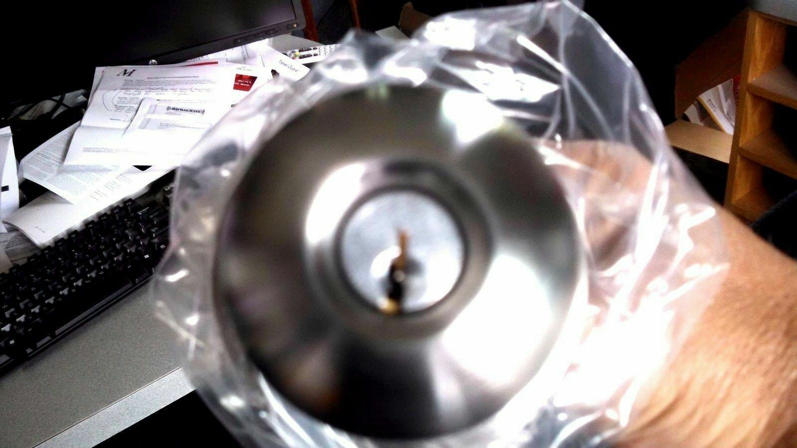 LOCKSMITH SMR IP 53B SCHLAGE C ENTRY US32D 2 3/4" BACKSET ORBIT KNOB MINT
