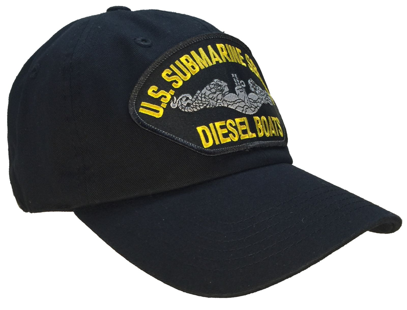 Navy Submarine Service Veteran Hat DIESEL BOATS Black 100% COTTON Unstructured