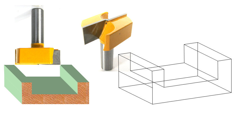 1 pc 1/2" Shank 2-1/2" Diameter Bottom Cleaning Router Bit re