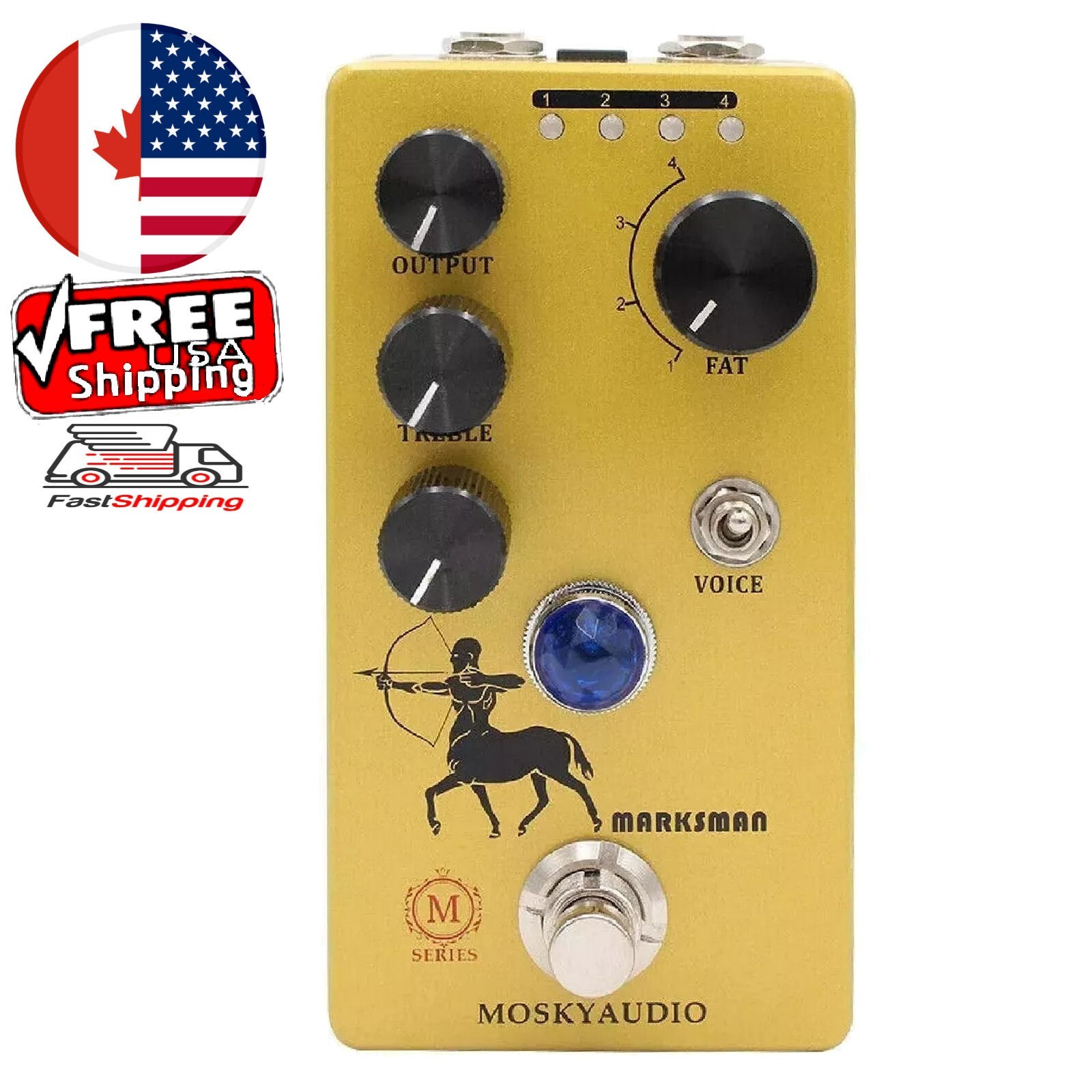 MOSKY Audio MARKSMAN Overdrive/Preamp/Booster Guitar Effect Pedal True Bypass CA