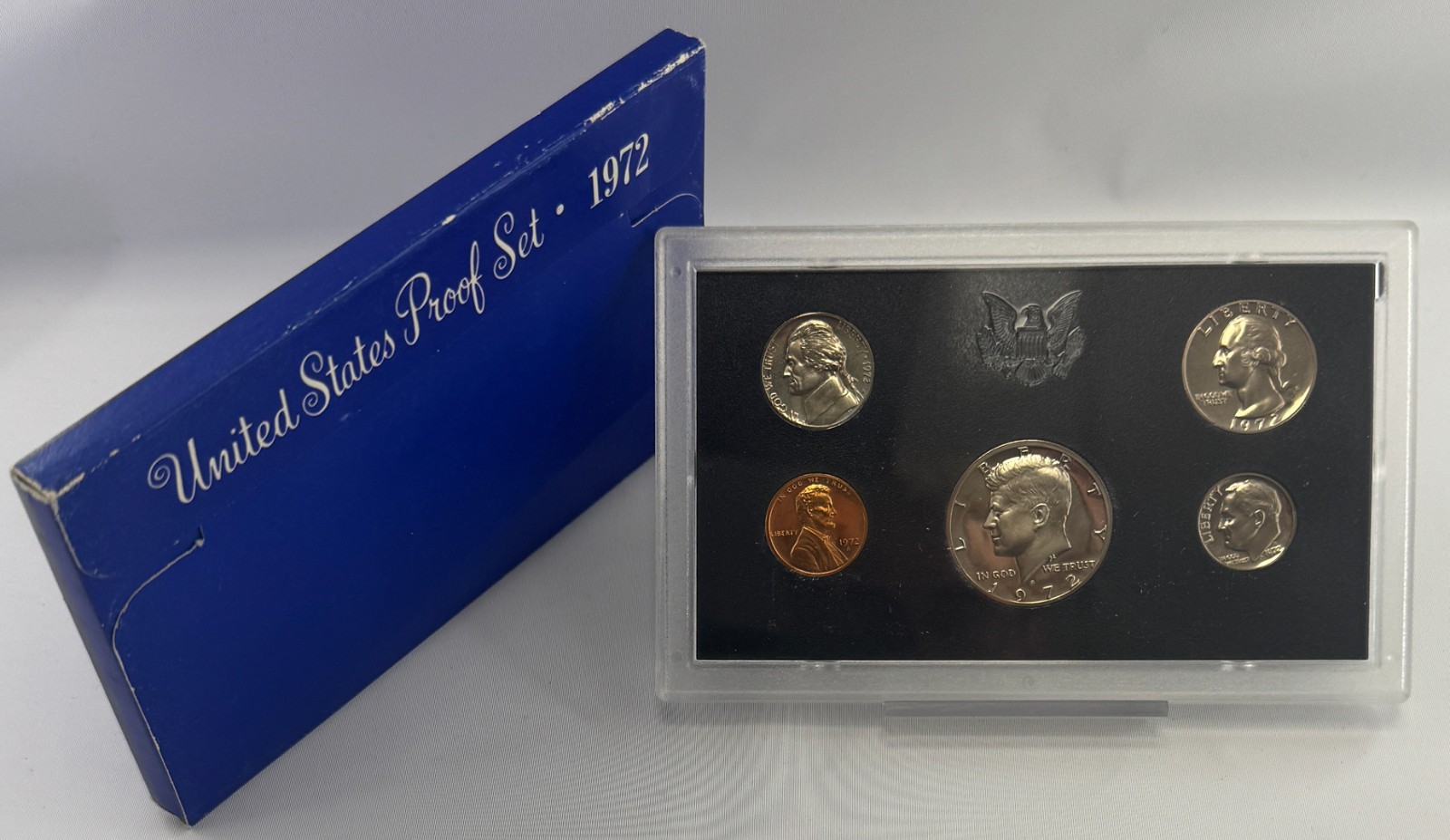 1972 S United States Mint Annual 5 Coin Proof Set with Original Box