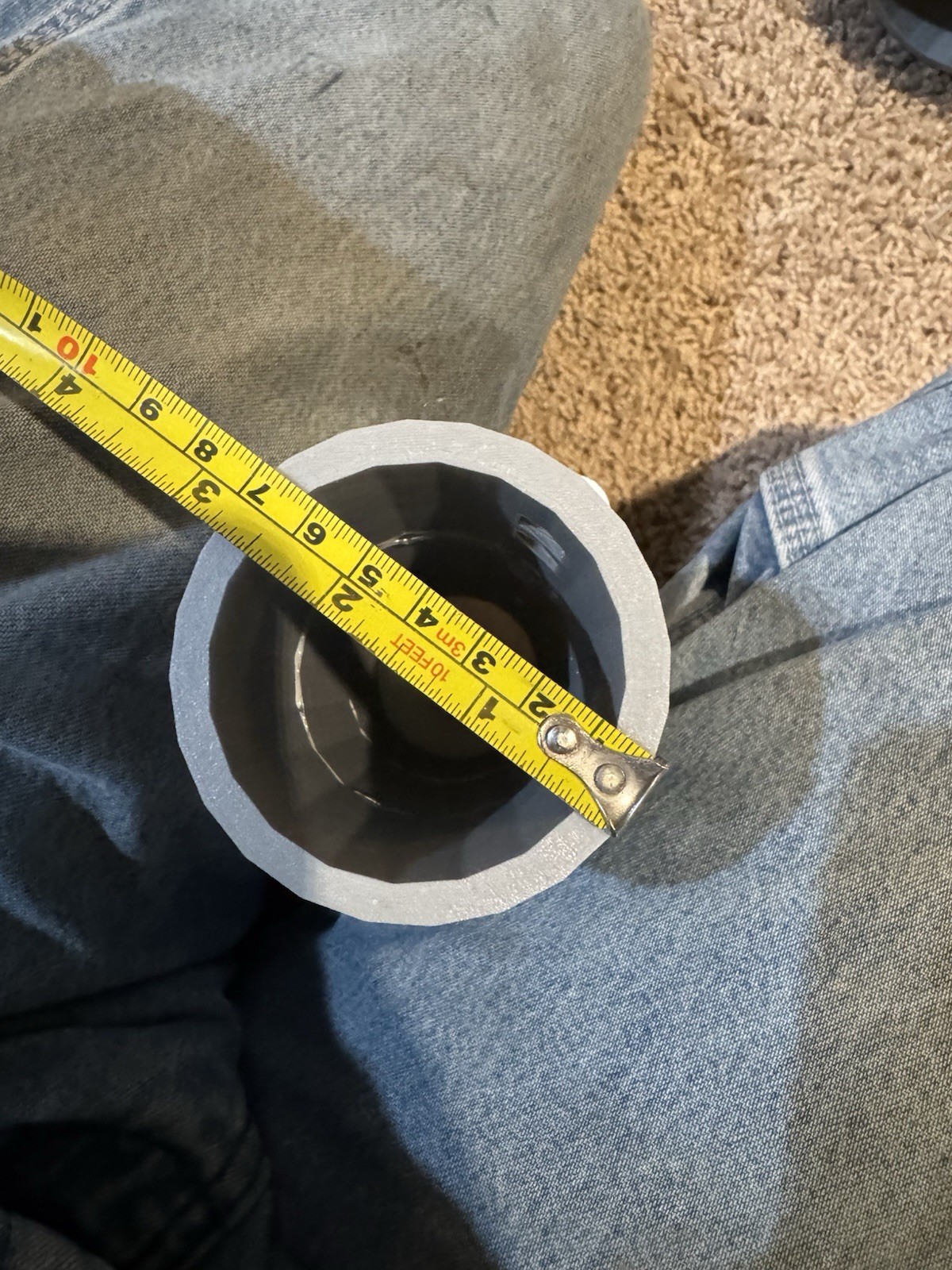 1/64 Plastic Silo Model - Gray And White Like Concrete