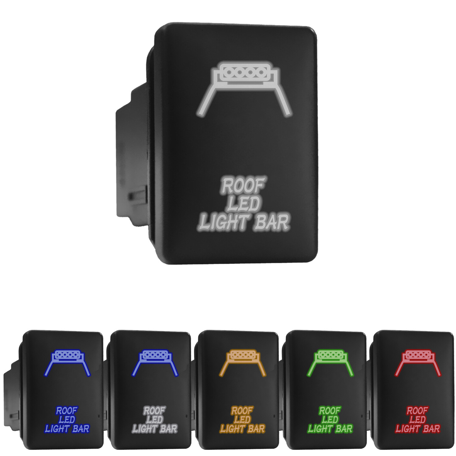 ROOF LED BAR Symbol - LED Backlit Push Button - Direct Replacement (Fit: TOYOTA)