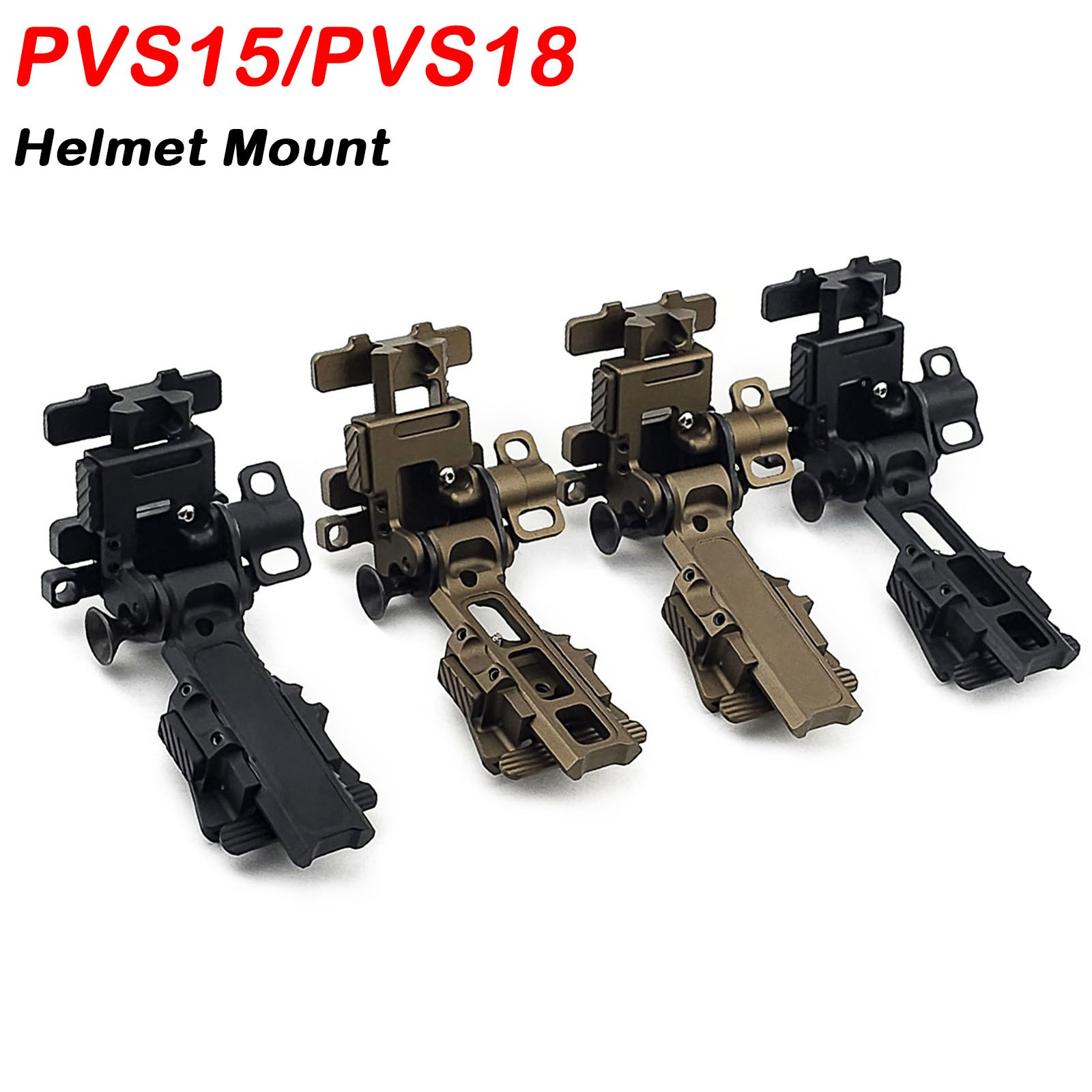 Metal Tactical NVG Helmet Mount For PVS15/PVS18 Night Vision Dovetail Interface
