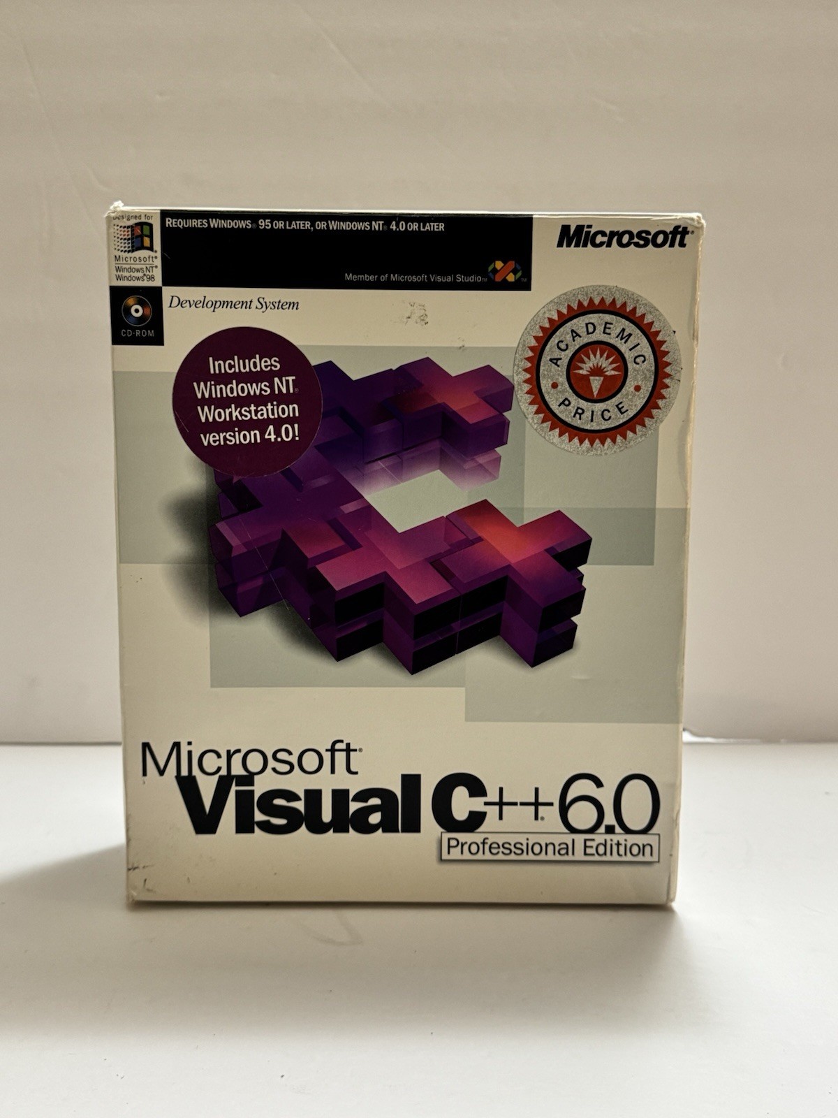Microsoft Visual C++ 6.0 Professional Edition Big Box CIB Visual Studio Plus Pac